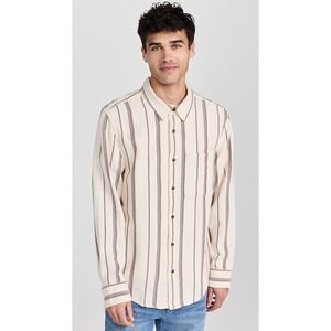 Madewell Mens Easy Fit Textured Dobby Stripe Long Sleeve Button Down Shirt XL